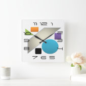 Minimale geometrische avant-garde Bright Vierkante Klok (Huis)