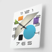 Minimale geometrische avant-garde Bright Vierkante Klok (Hoek)