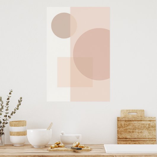 Minimale geometrische balans Abstract Poster (Keuken)