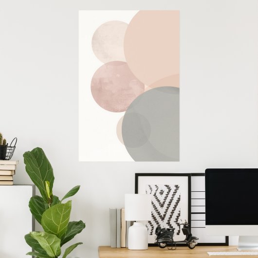 Minimale geometrische balans Abstract Poster (Thuiskantoor)