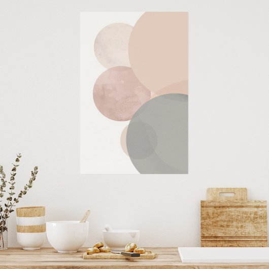 Minimale geometrische balans Abstract Poster (Keuken)