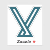 Minimale Geometrische Berg Letter V Sticker (Vel)