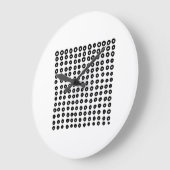 Minimale geometrische cirkel zwart wit met handtek grote klok (Hoek)