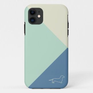 minimale geometrische dachshund iPhone 11 hoesje