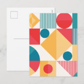 Minimale geometrische feestdagenkaart (Voorkant / Achterkant)