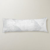 Minimale geometrische inkttextuur in wit/grijs lichaamskussen (Achterkant)