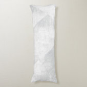 Minimale geometrische inkttextuur in wit/grijs lichaamskussen (Voorkant Verticaal)