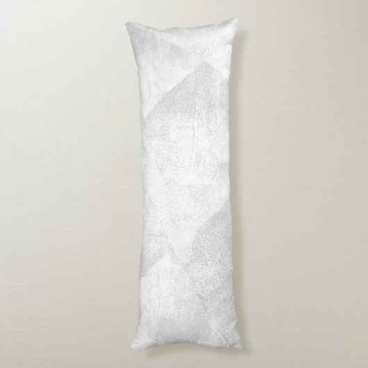 Minimale geometrische inkttextuur in wit/grijs lichaamskussen (Achterkant (Verticaal))