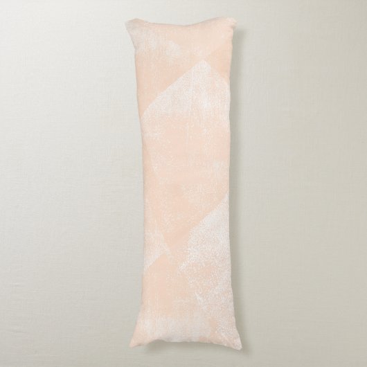 Minimale geometrische inkttextuur van perzik/abrik lichaamskussen (Voorkant Verticaal)