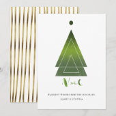 Minimale geometrische kerstboom kerstkaart (Voorkant / Achterkant)