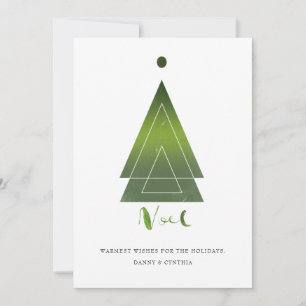Minimale geometrische kerstboom kerstkaart