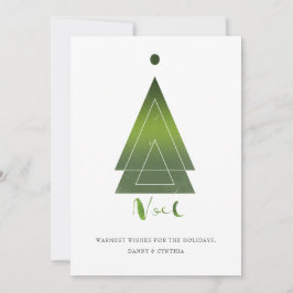 Minimale geometrische kerstboom vakantie Kaart