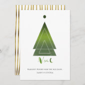 Minimale geometrische kerstboom vakantie Kaart (Voorkant / Achterkant)