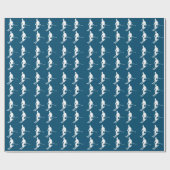 Minimale geometrische kieren Winterblauw Cadeaupapier (Vlak)
