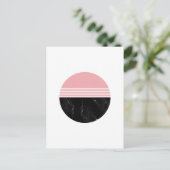 Minimale geometrische marmercirkel briefkaart (Staand voorkant)