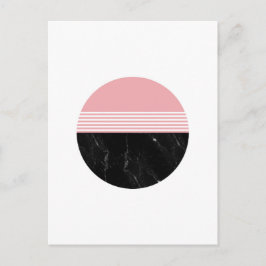 Minimale geometrische marmercirkel briefkaart