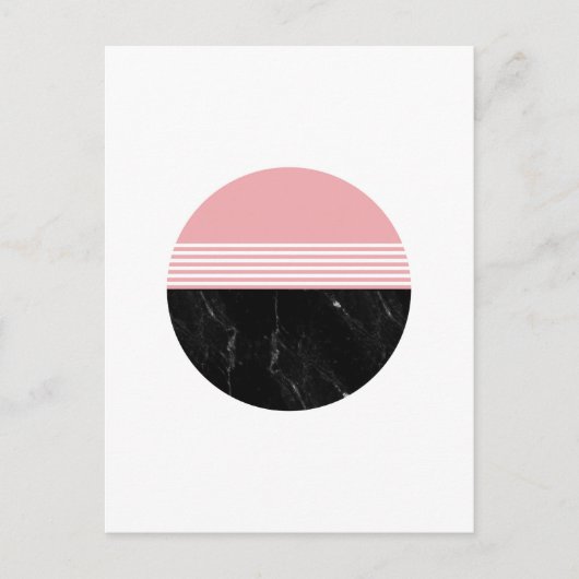 Minimale geometrische marmercirkel briefkaart (Voorkant)