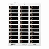Minimale geometrische monogram roos etiket (Full Sheet)