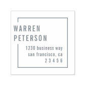 Minimale geometrische professionele naam Retouradr Zelfinktende Stempel (Design)