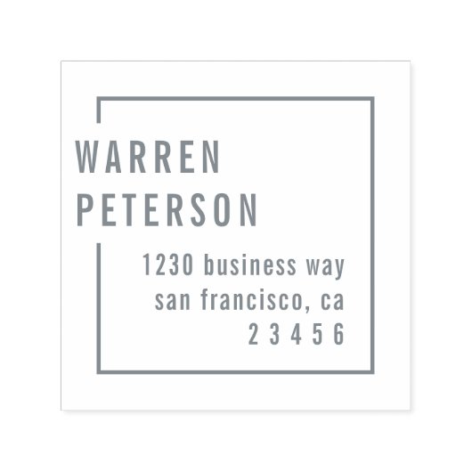 Minimale geometrische professionele naam Retouradr Zelfinktende Stempel (Design)