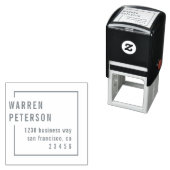 Minimale geometrische professionele naam Retouradr Zelfinktende Stempel (In situ)