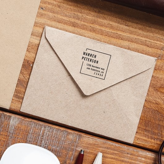 Minimale geometrische professionele naam Retouradr Zelfinktende Stempel