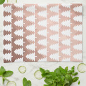 Minimale geometrische roos goudmaasbomen theedoek (Gevouwen)