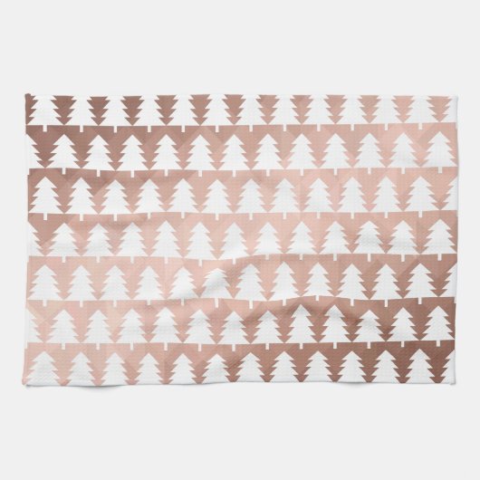 Minimale geometrische roos goudmaasbomen theedoek (Horizontaal)