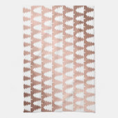 Minimale geometrische roos goudmaasbomen theedoek (Verticaal)