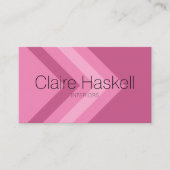 Minimale geometrische sociale mediaconicons roze o visitekaartje (Voorkant)