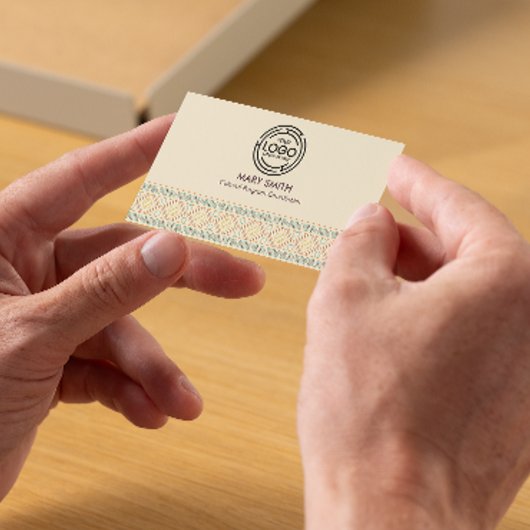 Minimale geometrische streep Modern Tribal Visitekaartje