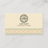 Minimale geometrische streep Modern Tribal Visitekaartje (Voorkant)