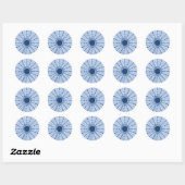 Minimale geometrische urchine-Zee Ronde Sticker (Vel)