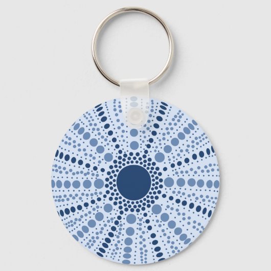 Minimale geometrische urchine-Zee Sleutelhanger (Voorkant)