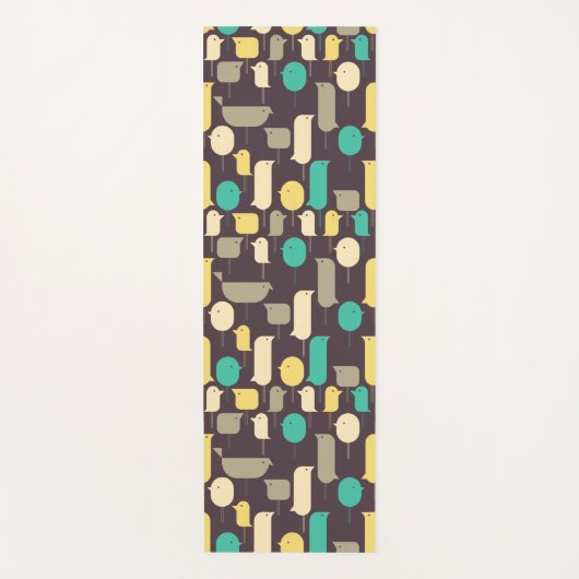 minimale geometrische vogels yogamat (Voorkant)