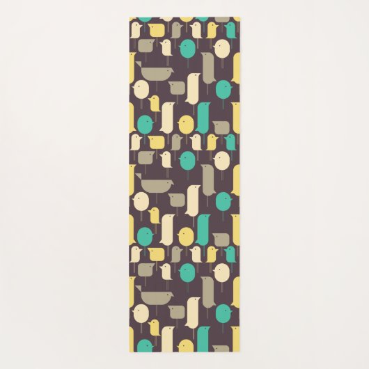 minimale geometrische vogels yogamat (Achterkant)