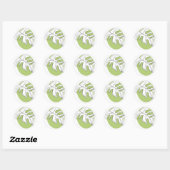 Minimale geometrische vorm van Monstera Leaf Ronde Sticker (Vel)