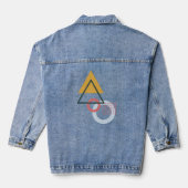 Minimale geometrische vormen denim jacket (Achterkant)