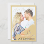 Minimale geometrische vormen Gold Effect foto Save The Date (Voorkant)