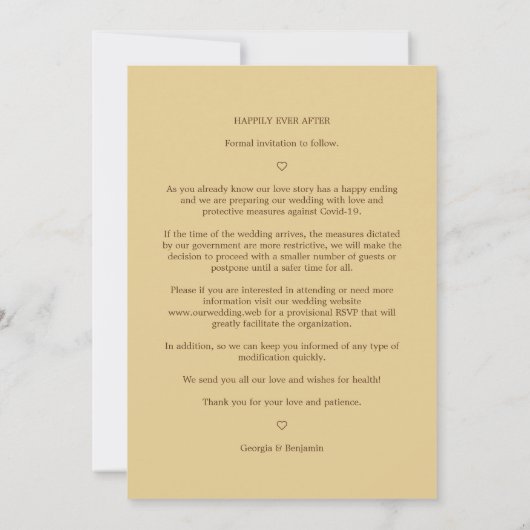 Minimale geometrische vormen Gold Effect foto Save The Date (Achterkant)