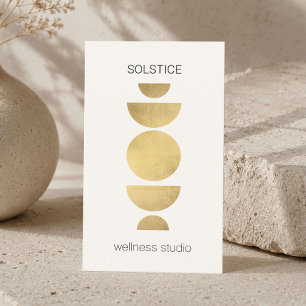 Minimale Geometrische Wellness Ivoor Visitekaartje