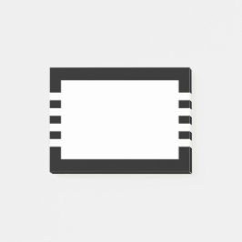 Minimale geometrische zwarte en witte strepen post-it® notes