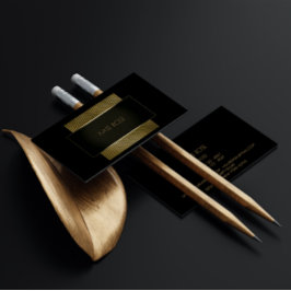 Minimale geometrische zwarte gouden Lijst Glam Visitekaartje