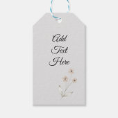 Minimale gepersonaliseerde aquarel bloemontwerp cadeaulabel (Voorkant)