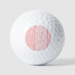 Minimale gepersonaliseerde blush roze golfballen