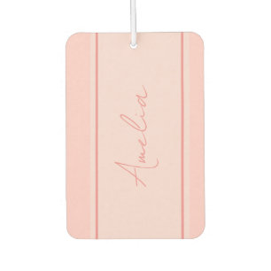 Minimale gepersonaliseerde blush roze luchtverfrisser