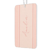 Minimale gepersonaliseerde blush roze luchtverfrisser (Links)