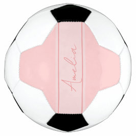Minimale gepersonaliseerde blush roze voetbal