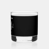 Minimale gepersonaliseerde groomsmen zwart wit whisky glas (Links)