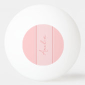 Minimale gepersonaliseerde naam Blush Pink Pingpongbal (Voorkant)